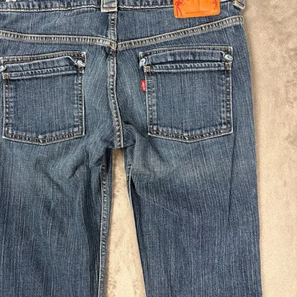 Levi’s Premium Riley Straight Jeans Women’s 29 Blue Mid Rise Minimalist Y2K - Picture 9 of 10